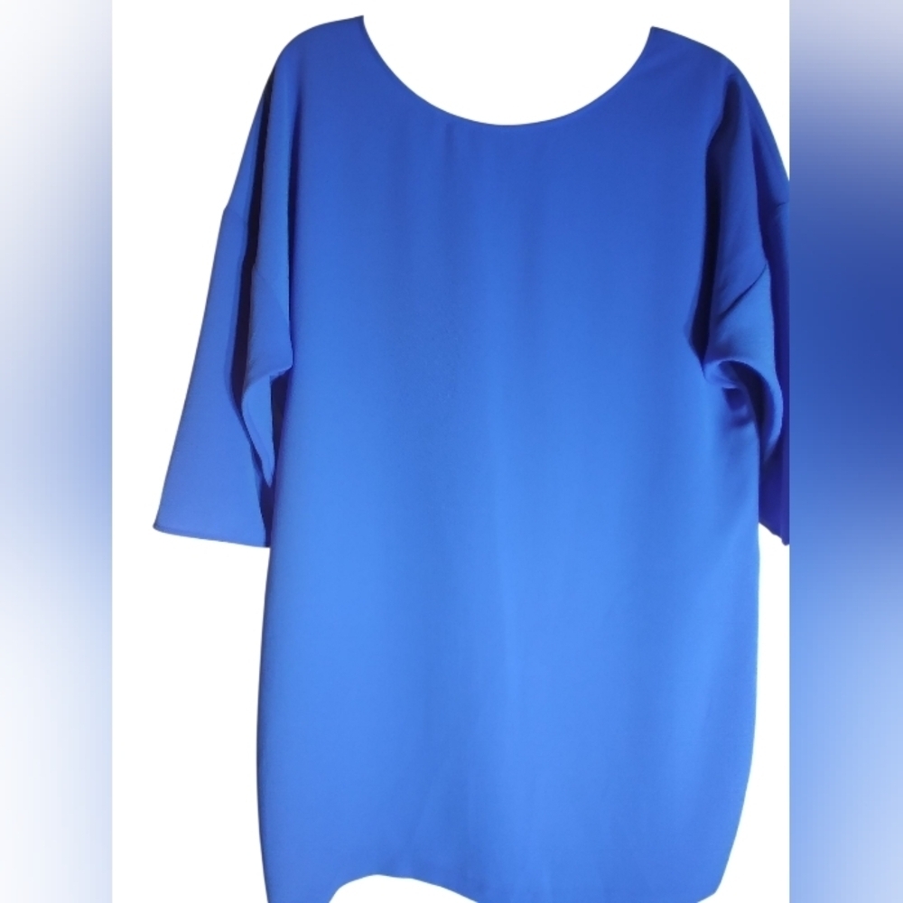 Fildon Elegant Blue Women's Top Size Small Workwear Office Minimalist Trip
